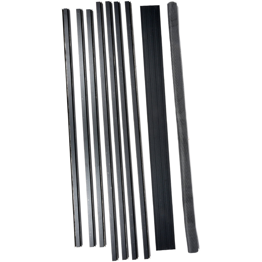 Zanzariera per Porte Nera con Chiusura Magnetica e Cerniere 100 x 215 cm Robusta