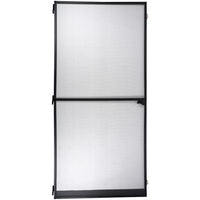 Zanzariera per Porte Nera con Chiusura Magnetica e Cerniere 100 x 215 cm Robusta