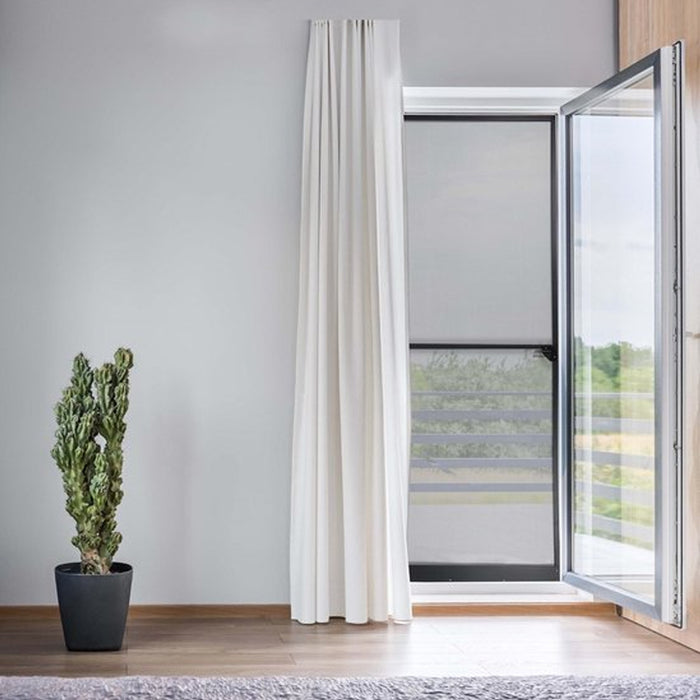 Zanzariera per Porte Nera con Chiusura Magnetica e Cerniere 100 x 215 cm Robusta