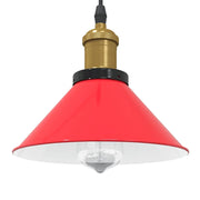 vidaXL Lampada Sospensione Regolabile E27 Rosso Lucido Ø22 cm Metallo