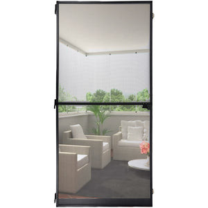 Zanzariera per Porte Nera con Chiusura Magnetica e Cerniere 100 x 215 cm Robusta