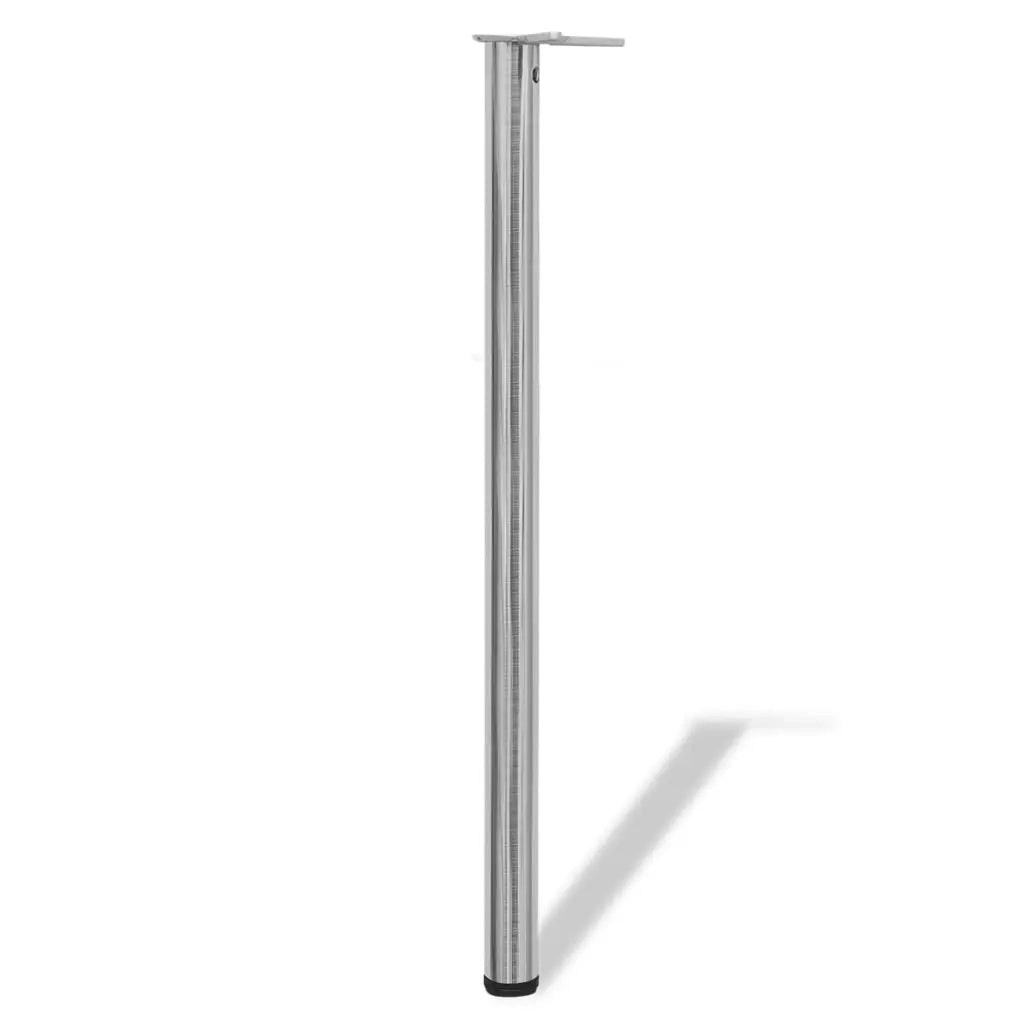 Set Gambe Tavolo 4 pz in Nickel Spazzolato Regolabili 1100 mm cod mxl 71028