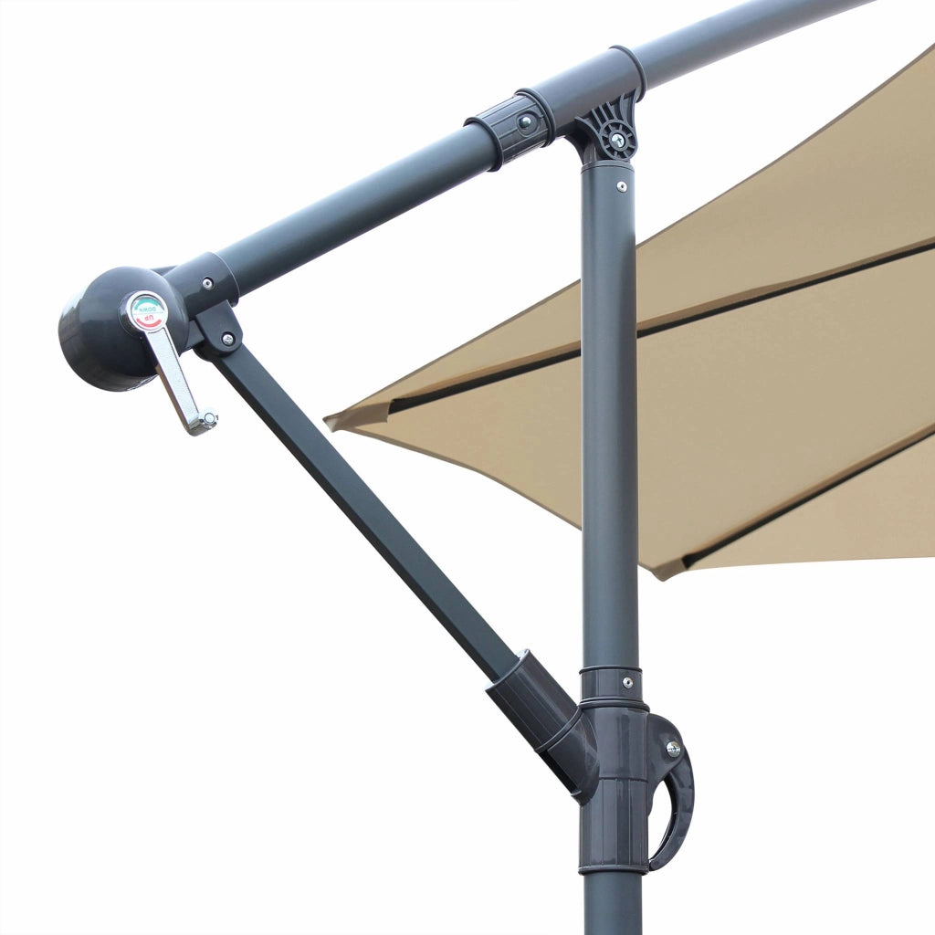 Ombrellone rotondo eccentrico, ø3,5m, beige