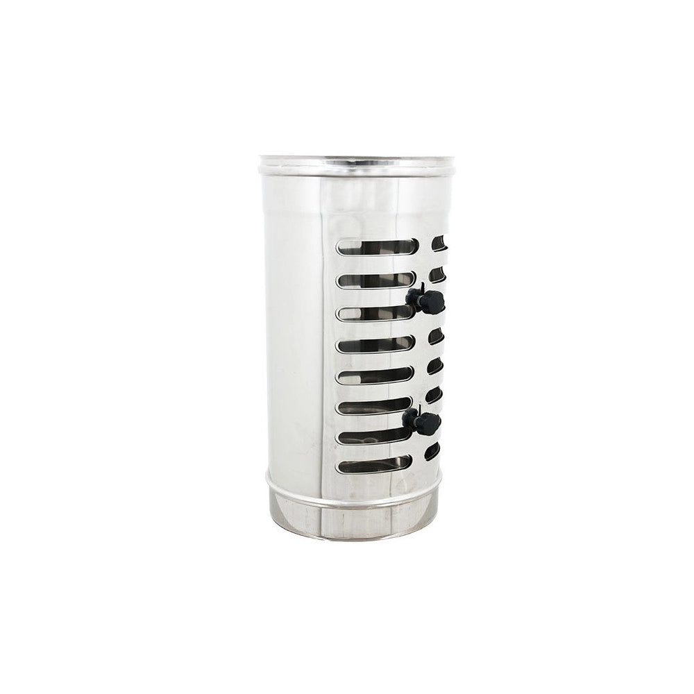 Diffusore di aria da 200mm in acciaio inox aisi 304 raccordo mf per canali di aerazione