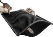 Mat per gatto - 45*60cm - XL - materiale EVA - disegno a rete con fori grandi - mat per gatto - morbido e idoneo per la pelle - lavabile - mat per gatto da toilette - mat per gatto - mat per contenitore di sabbia per gatto