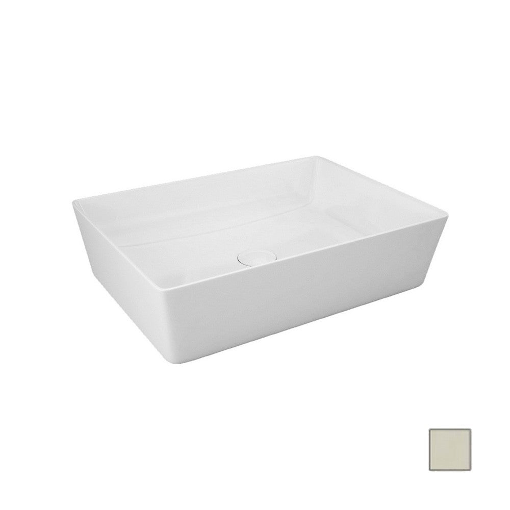 Lavabo da appoggio feeling rettangolare beige opaco