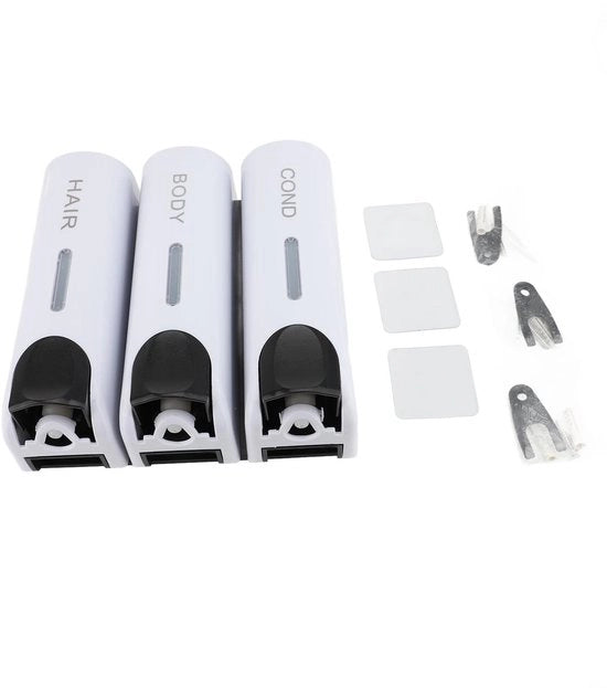 Dispensatore di sapone a mano 350 ml - Dispensatore da parete per sapone/shampoo - Dispensatore di sapone a mano - Adatto per bagno/cucina - Bianco - Adatto per disinfettante per mani - Dispensatore da parete di sapone