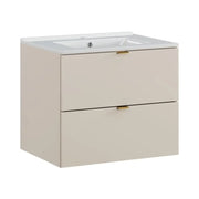 Set da bagno BELLA: mobile sottolavabo 60cm + lavabo incassato bianco rettangolare