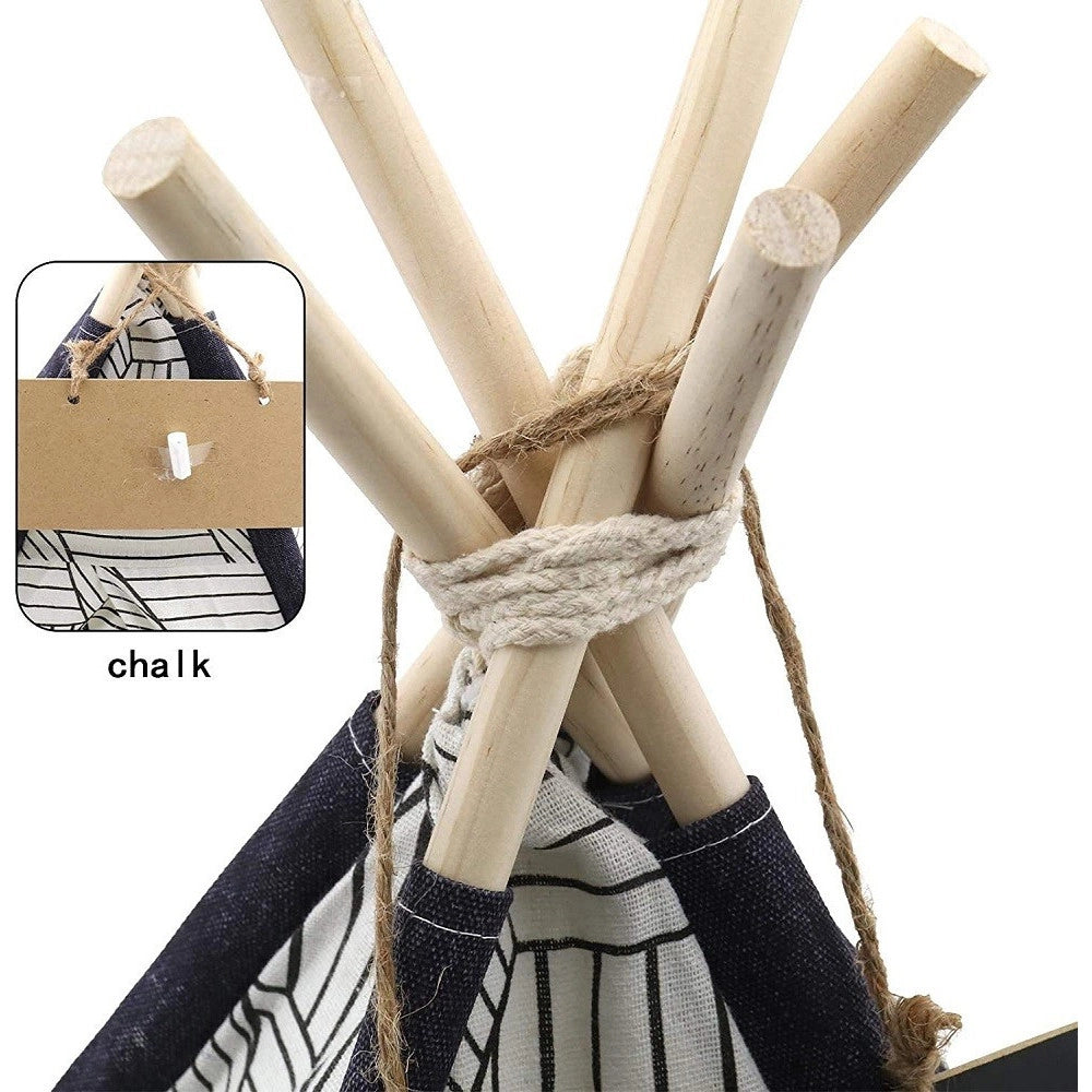 Trade Shop - Tepee Letto Cuscino Lavagna Rimovibile Lavabile Portatile Per Animali 60x60x90cm -