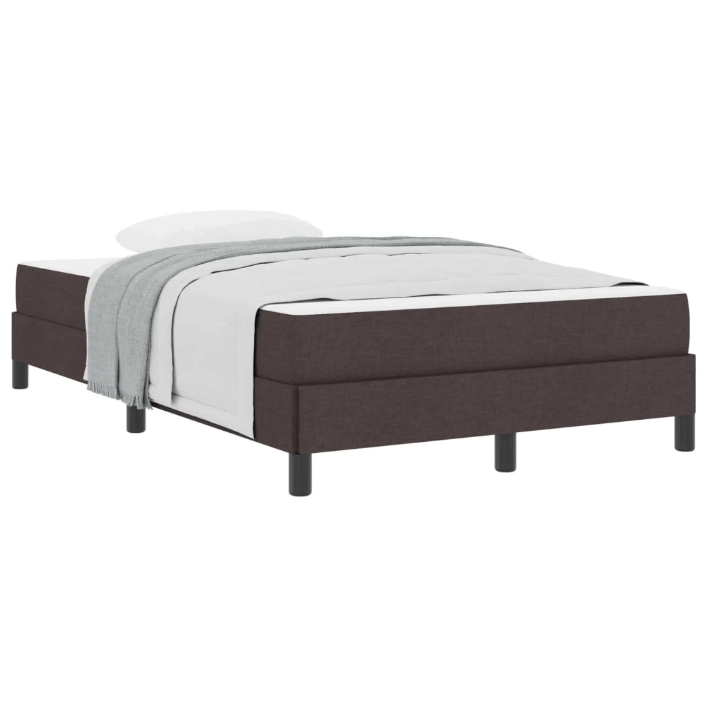 Letto a molle con materasso Marrone Scuro 120 x 190 cm Tessuto