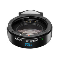 Kipon Adattatore AF Baveyes compatibile con Canon compatibile con EF-Sony E x0,7 con supporto
