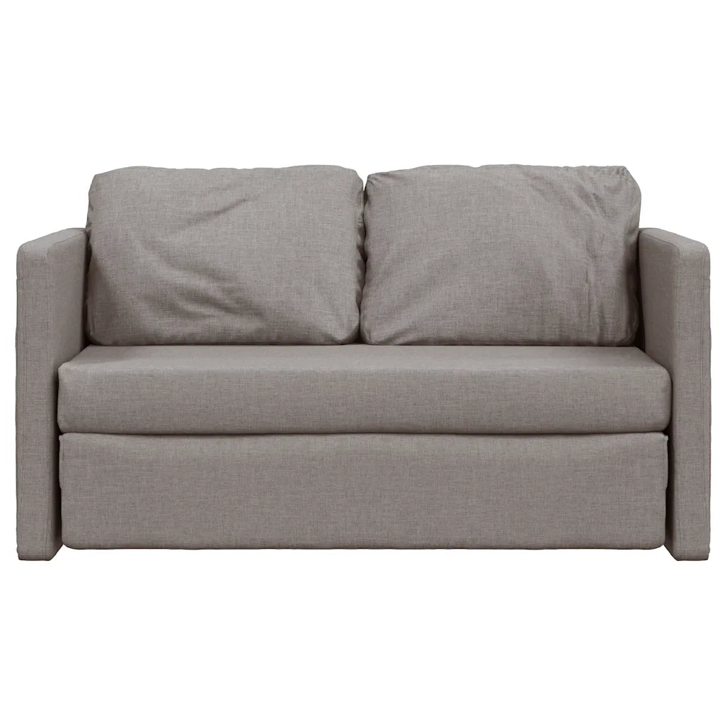 Divano Letto da Terra 2 in 1 Tortora 112x174x55 cm Tessuto 353969