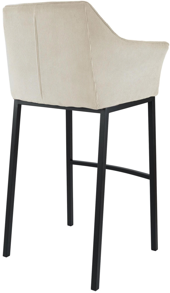 Sgabello bar Damaso B Cord con telaio a 4 piedi 1