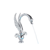 ADRIANO | Rubinetto da bagno grande design in acciaio inossidabile cigno lavabo cromato di lusso | miscelatore alto per lavabo independente