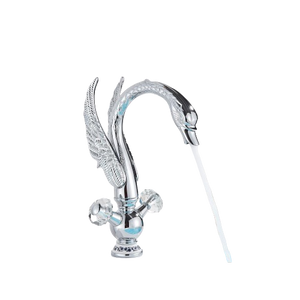 ADRIANO | Rubinetto da bagno grande design in acciaio inossidabile cigno lavabo cromato di lusso | miscelatore alto per lavabo independente