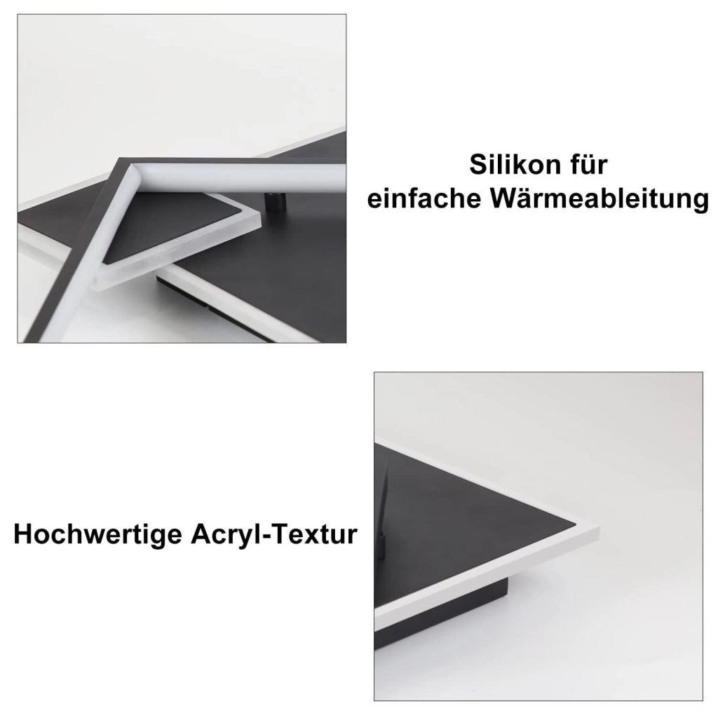 ZMH Lampada da soffitto LED design moderno metallo telecomando per soggiorno