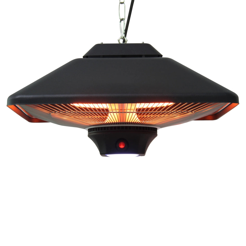 Stufa a infrarossi 2000W ¨C Xylo ¨C con telecomando, 2 livelli, display LED, nero