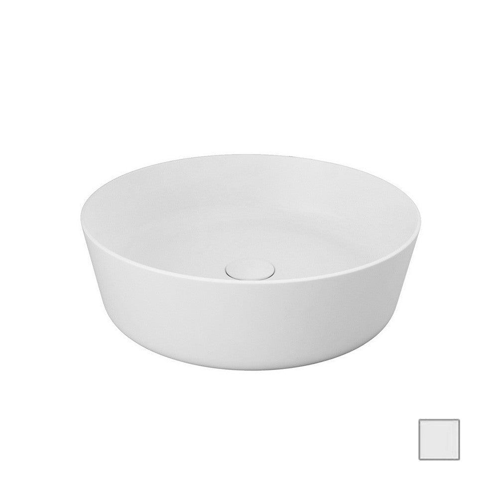 Lavabo da appoggio feeling tondo bianco opaco