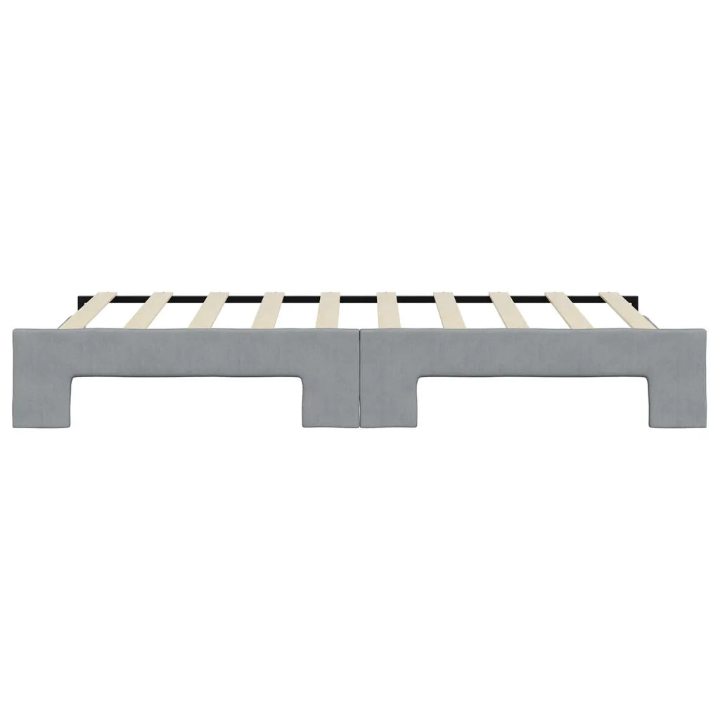 Divano Letto con Letto Estraibile Grigio Chiaro 100x190 Tessuto 3197607
