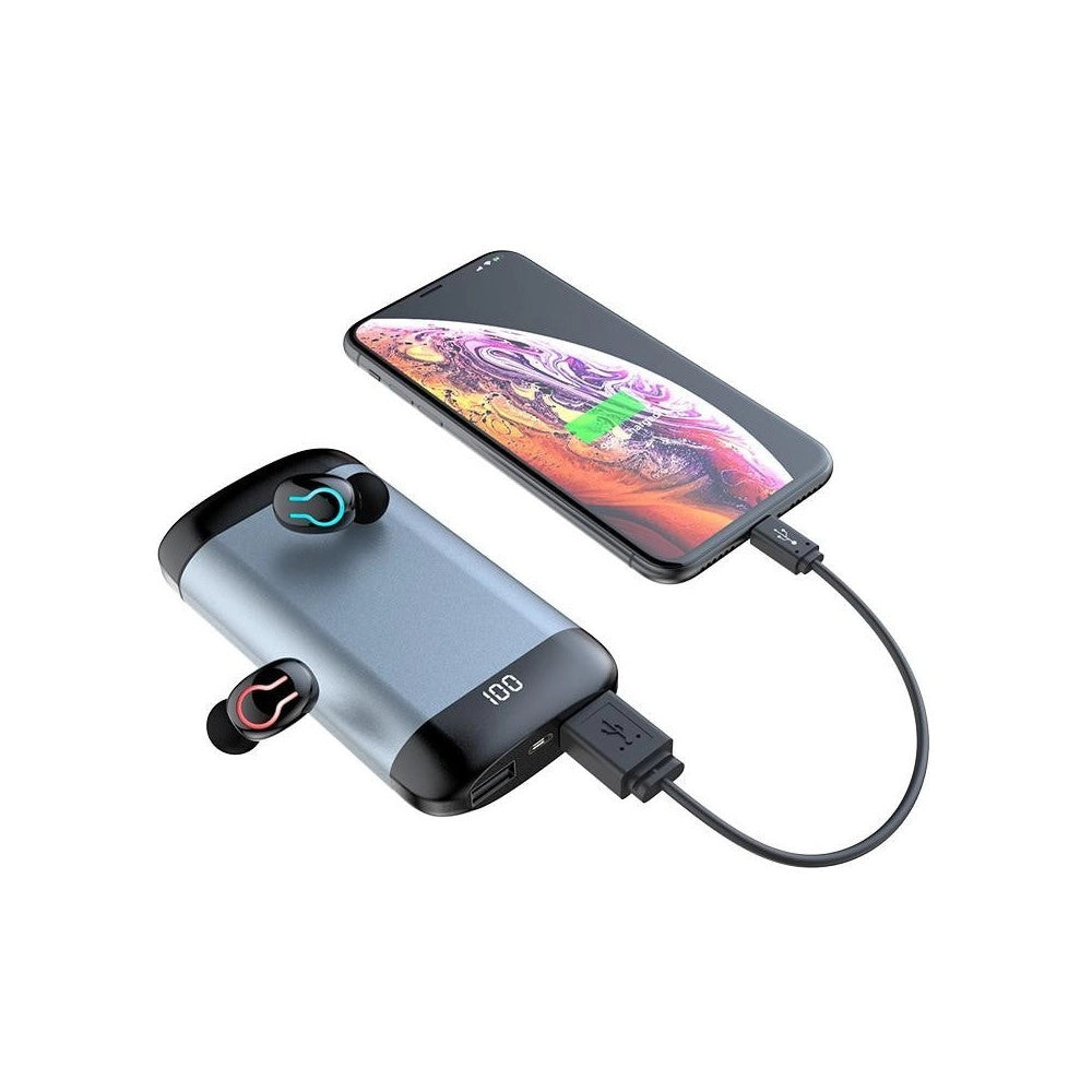 Trade Shop - Cuffie Auricolari Power Bank Stereo Hi-fi Per Musica Wireless Q66 Tws Bluetooth -