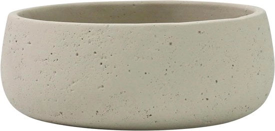 Bowl per piante ceramica - Piatto per piante basso 20cm Bianco crema - Decorazione per giardino interno ed esterno