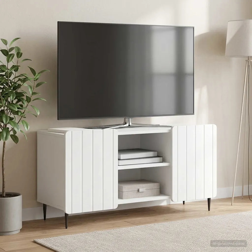 Mobile TV Bianco 102 x 34,5 x 52 cm Legno ingegnerizzato 894465