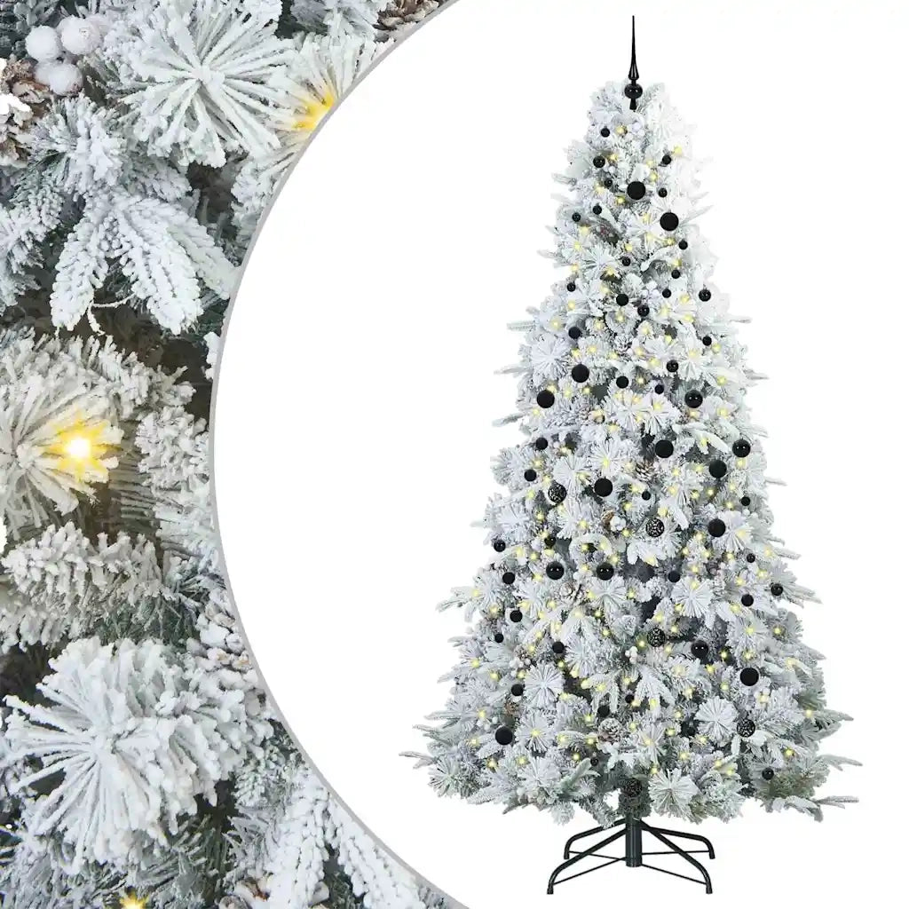 Albero di Natale | Decorazioni natalizie Artificiale con Rami Pieghevoli Bianco 240 cm
