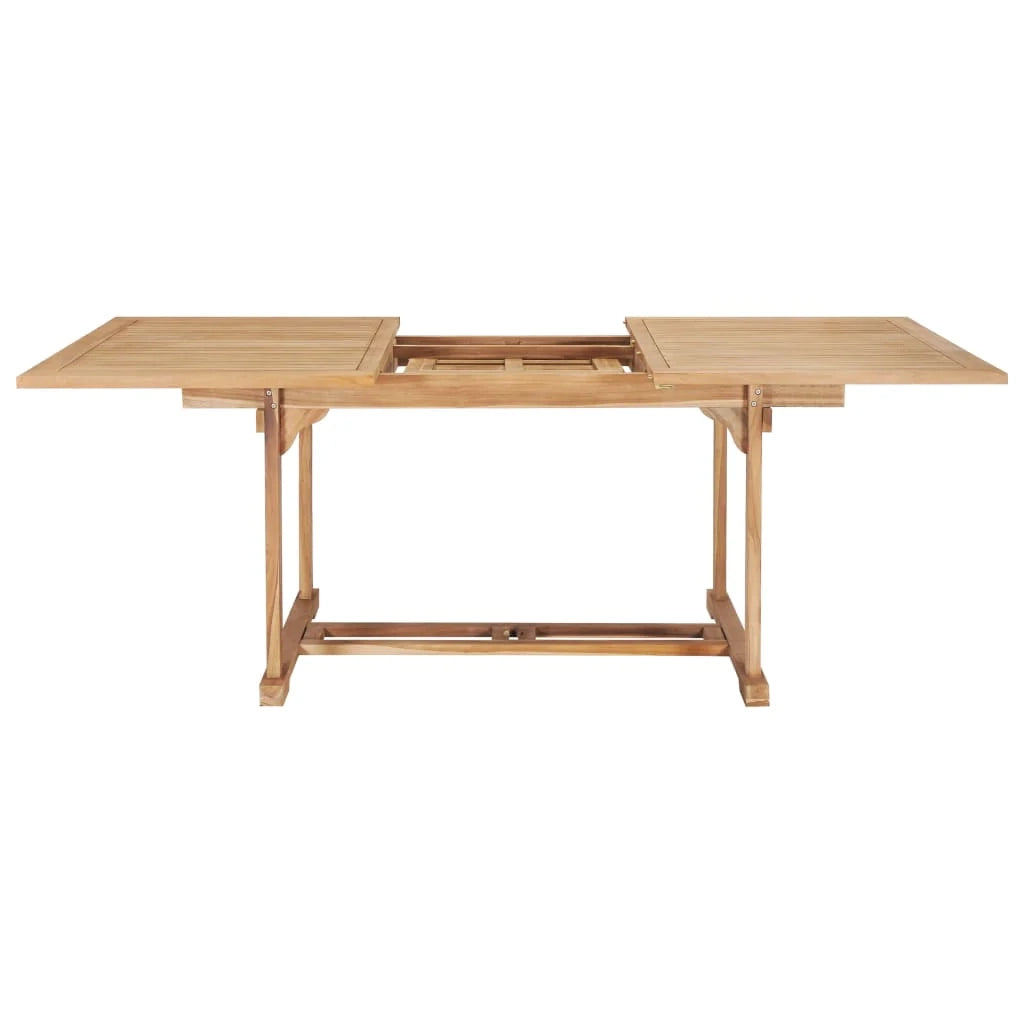 Set da pranzo da esterno 7 pezzi 150-200x100x75 cm teak massello 02_0014510