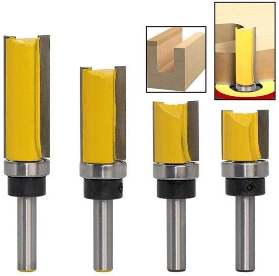 Frees 4 in 1 con testa di 8 mm - Coprifilesse - Fili di router - Fili per legno - Fili in acciaio e legno - Strumento di lavorazione del legno professionale - Fili per router.