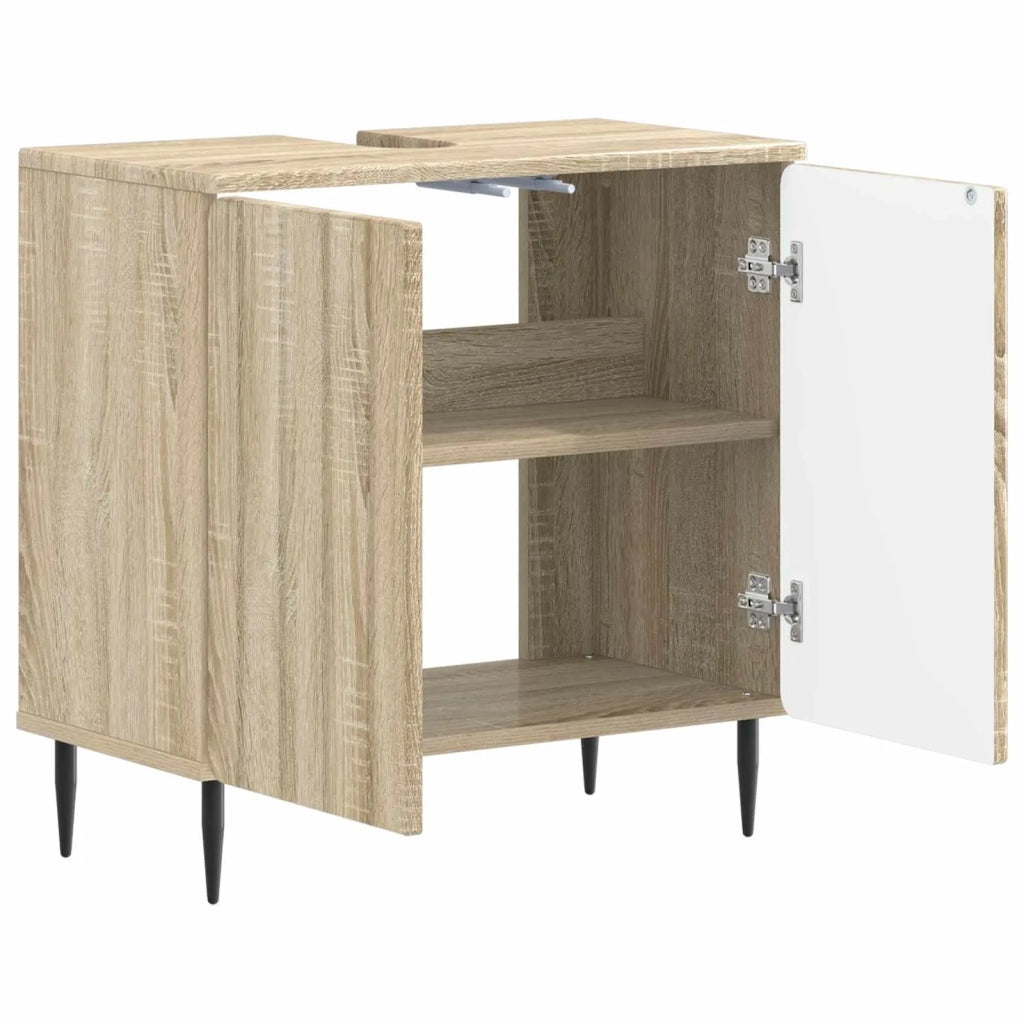 Armadio per Lavabo da Bagno ZWOLLE Rovere Sonoma 896347
