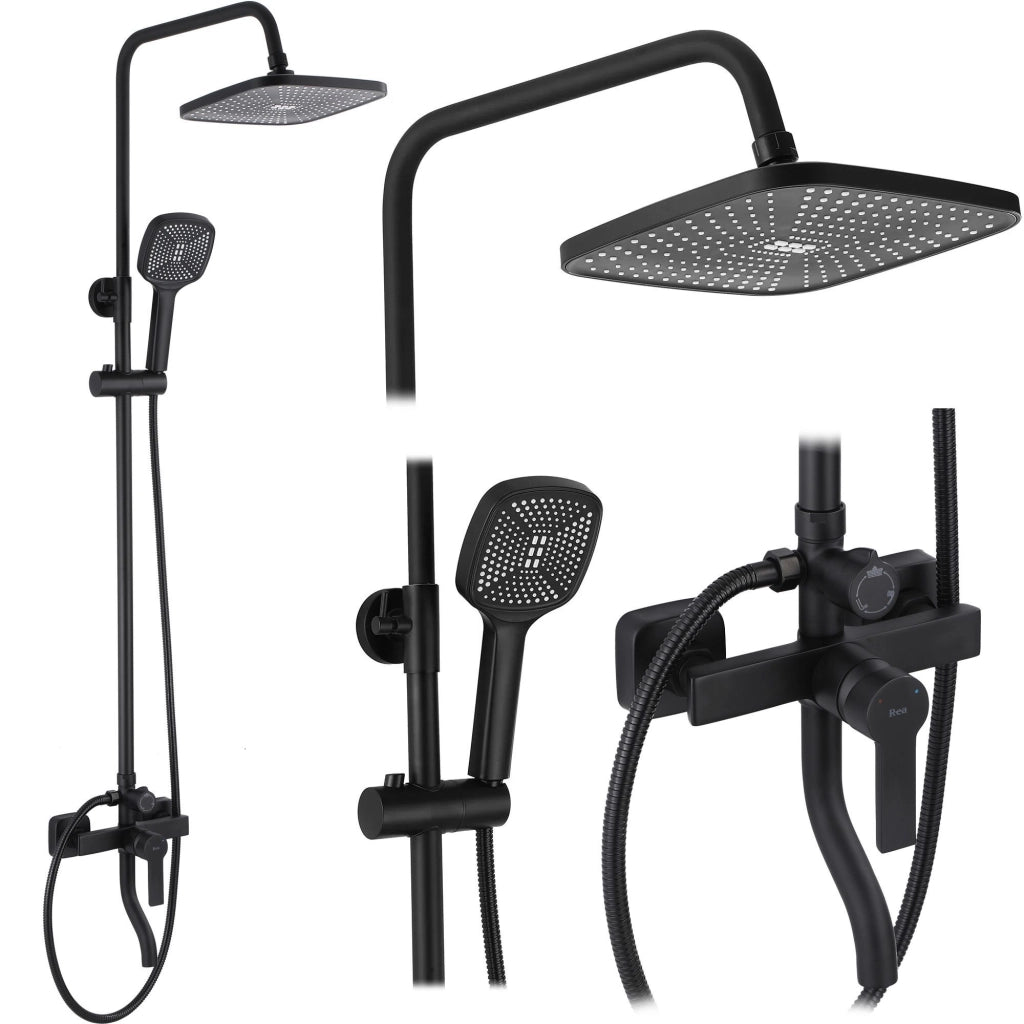 Set Doccia Rea Argus Black Matt