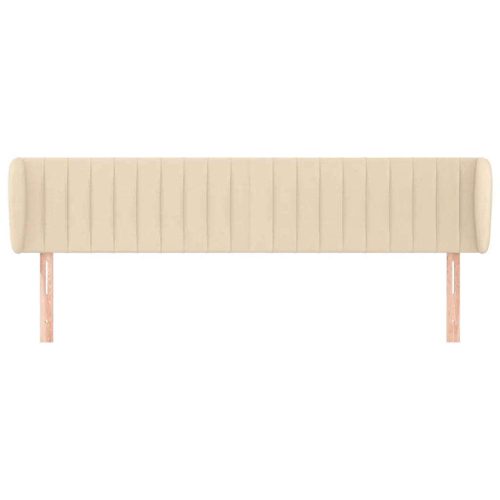 Testiera ad Orecchio-Testata con Orecchie Crema 183x23x78/88 cm in Tessuto 113364