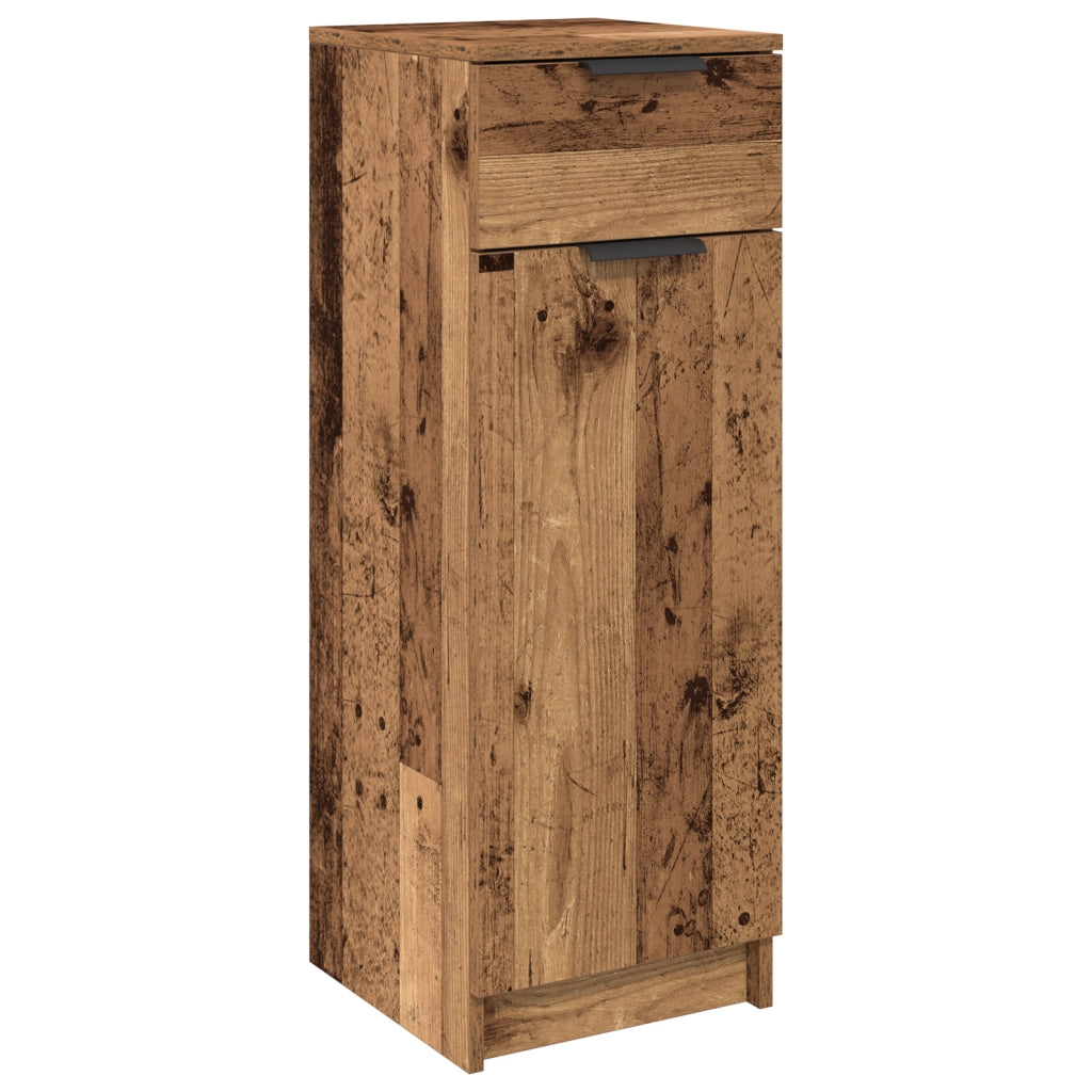 Mobile da bagni in legno antico 32x34x90 cm in legno ingegnerizzato