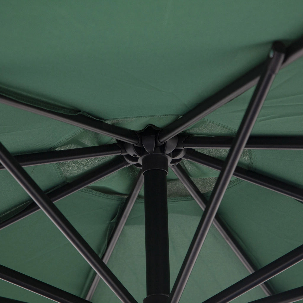 Ombrellone da Giardino Parasole Inclinabile con Base a Croce ¨C zephmum ¨C Verde ?300x250 cm