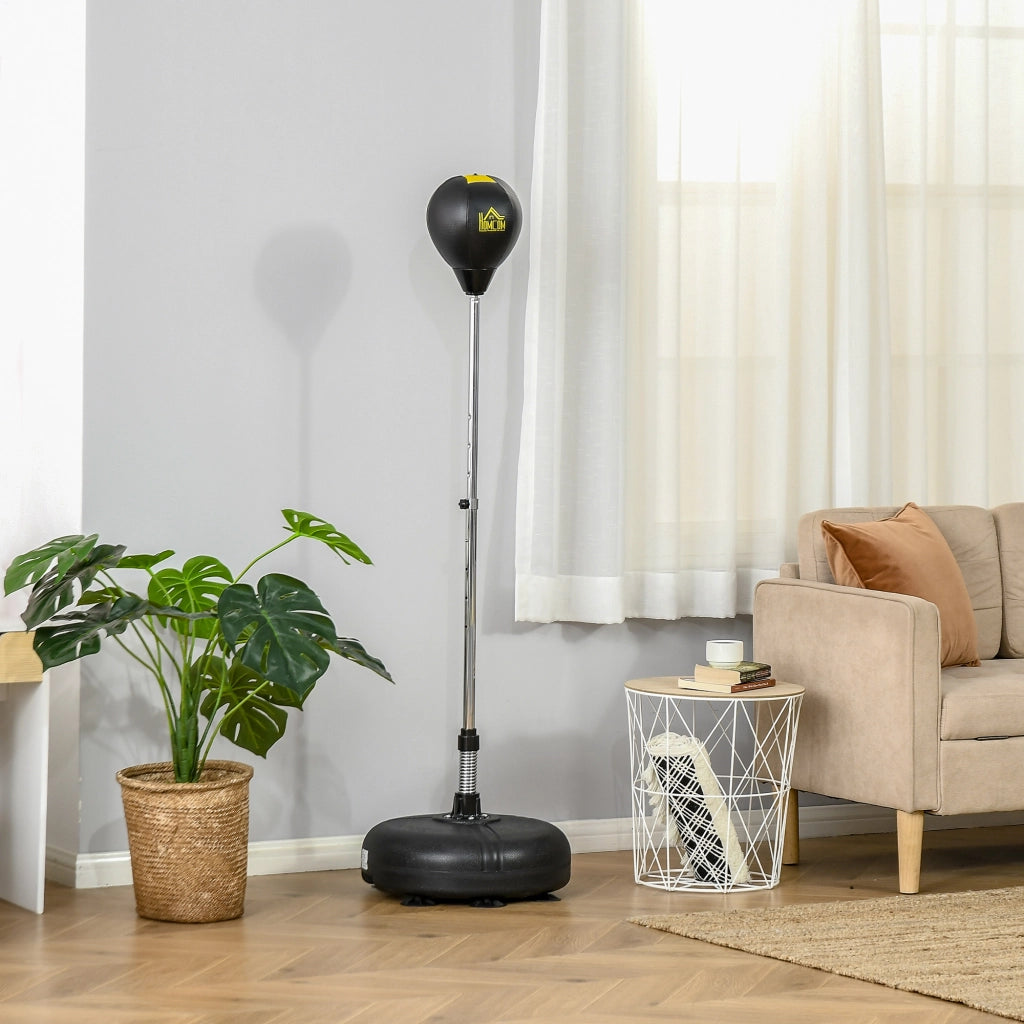 Sacco da Boxe con Supporto Regolabile ¨C Xylo ¨C Altezza 133-151 cm Base Zavorrata 45x45 cm Nero