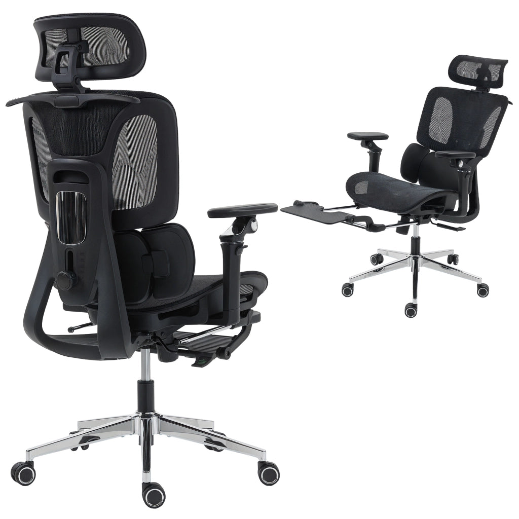 Sedia da Ufficio Ergonomica ¨C Xylo ¨C Braccioli 6D, Poggiatesta e Seduta Regolabili, Nero