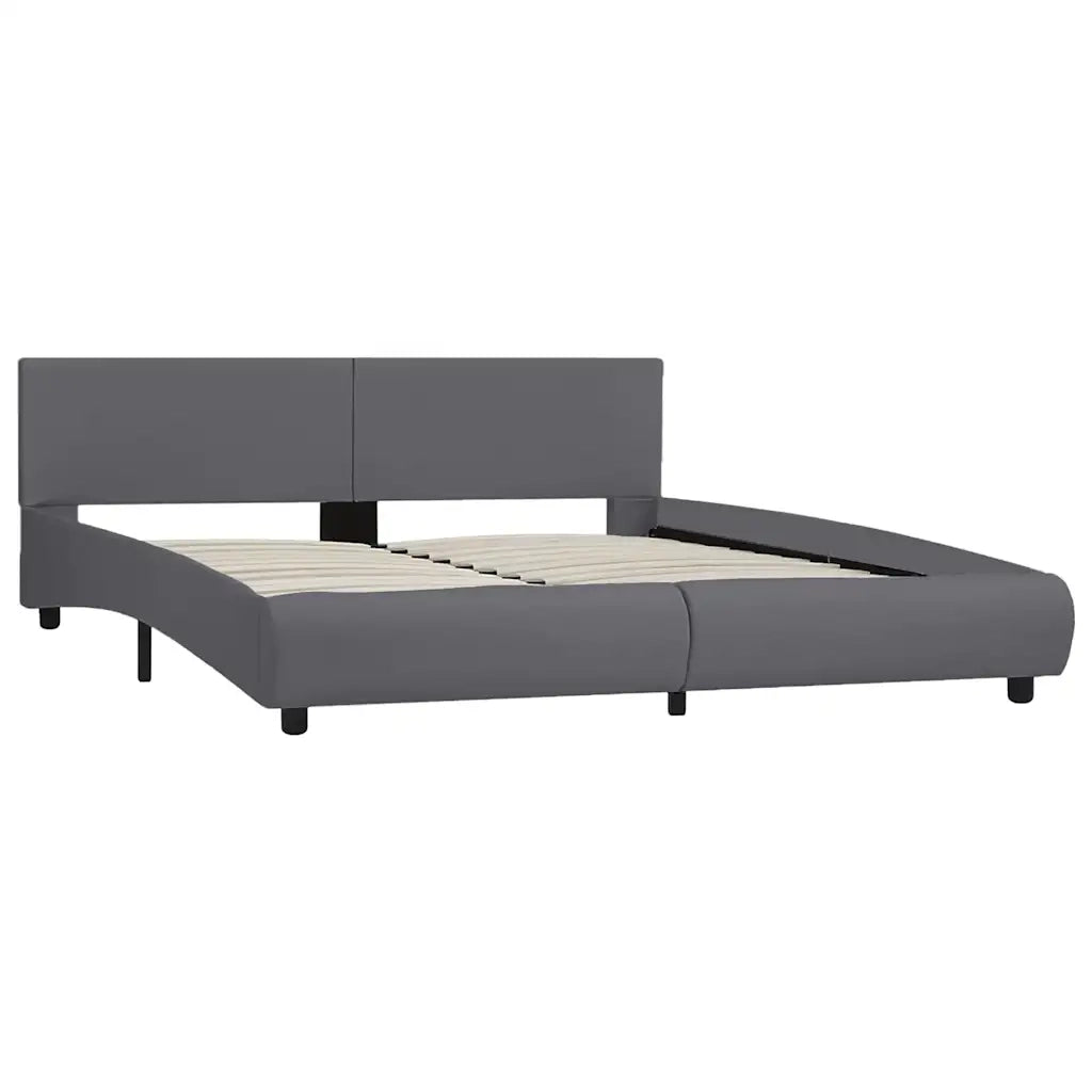 Giroletto con LED Grigio in Similpelle 180x200 cm