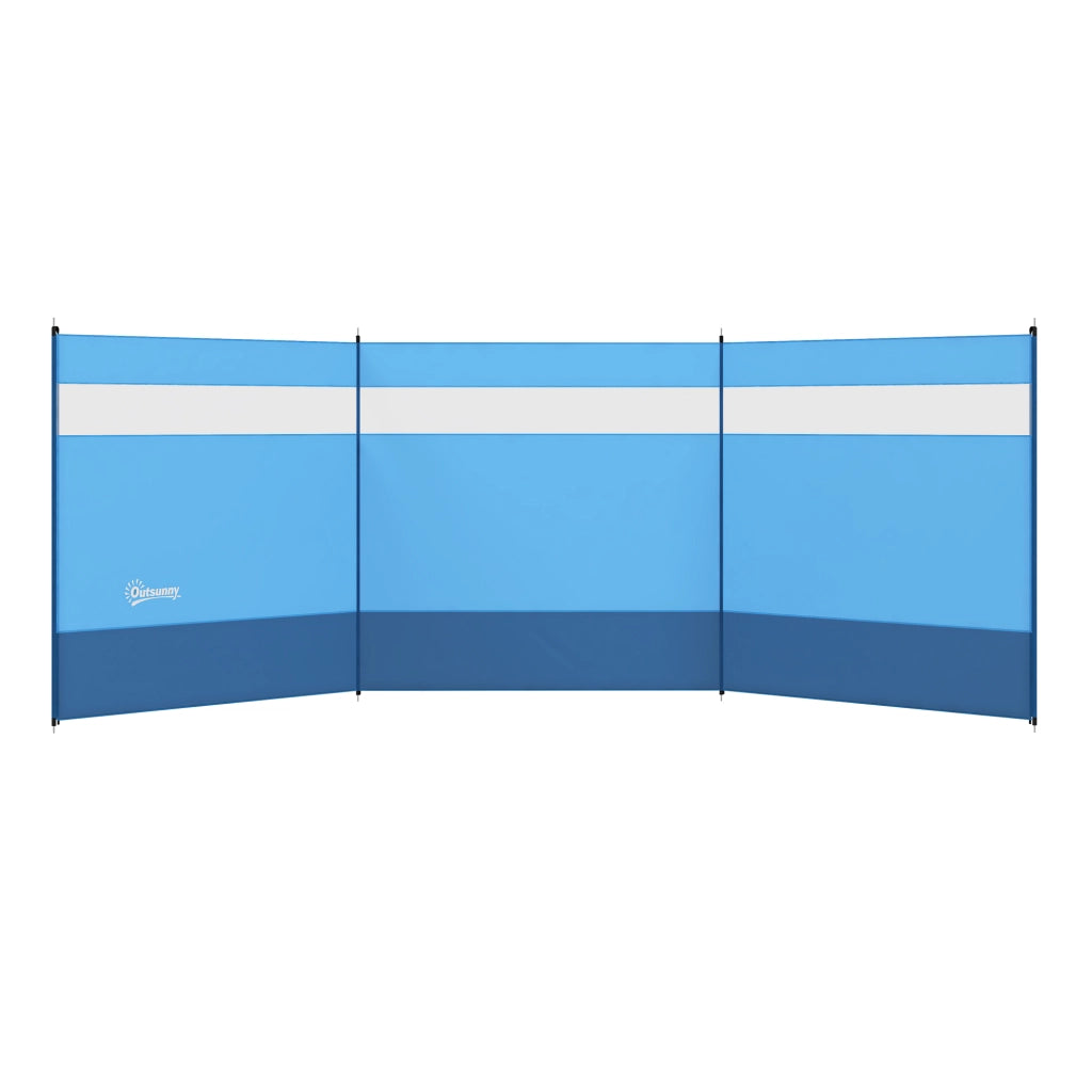 Paravent da giardino pieghevole ¨C zephmum ¨C blu 440x140 cm