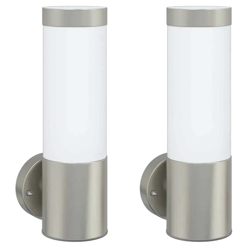 Lampada da Parete Esterna 2 pcs Argento 12 x 8,5 x 27 cm 4005934