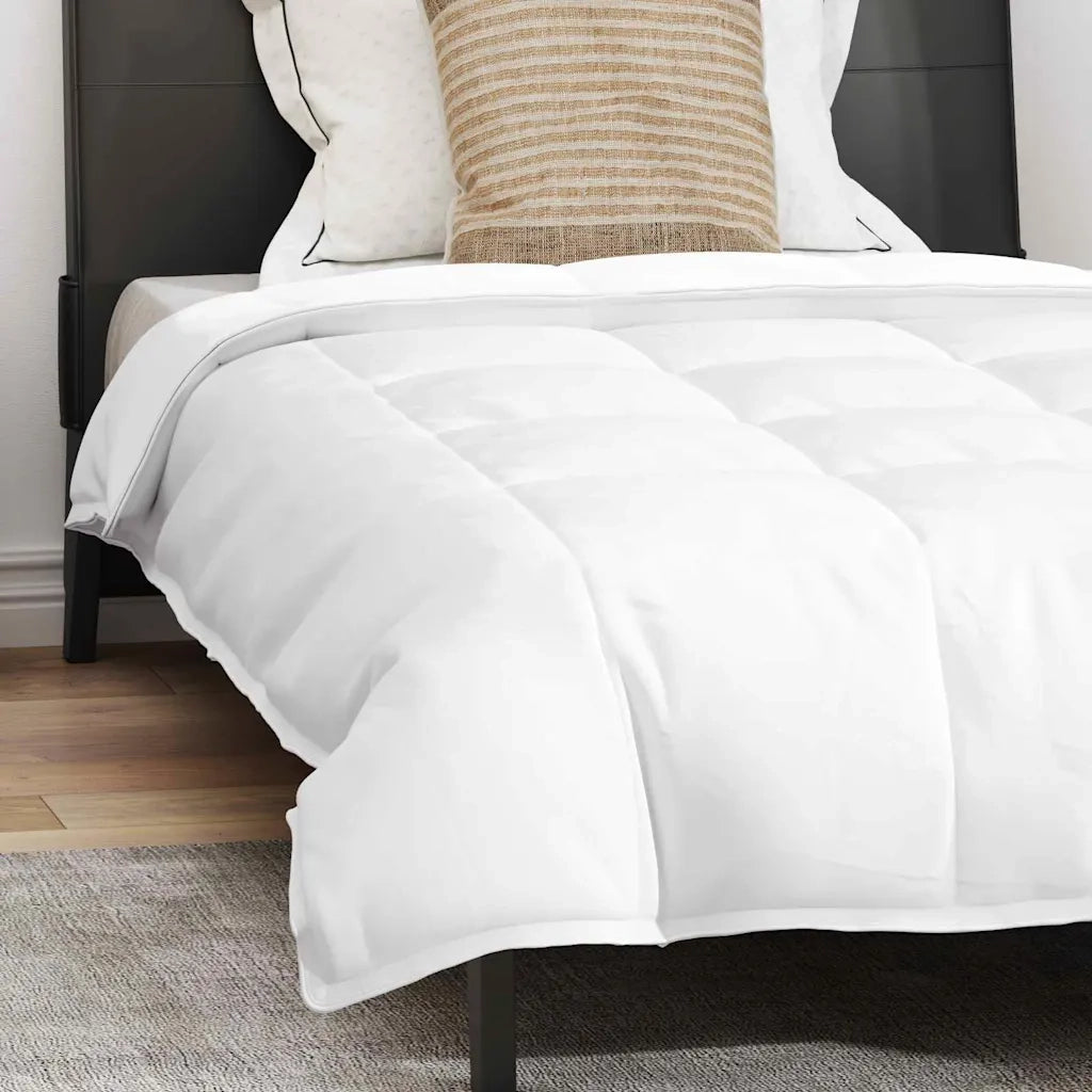 vidaXL Set di piumini con cuscino 2 pcs Bianco 155 x 220 cm Piume