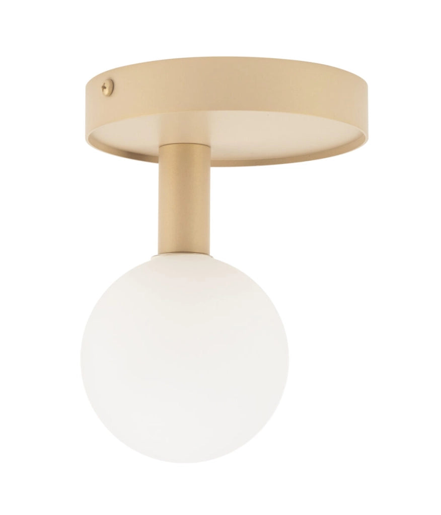 Plafoniera Sigma Perla oro sfera vetro bianco G9 12W