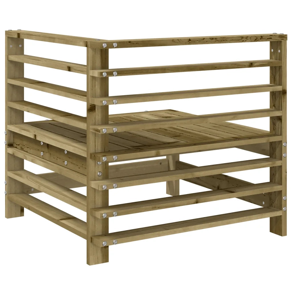 Divano Angolare da Giardino in Legno di Pino Impregnato 825610