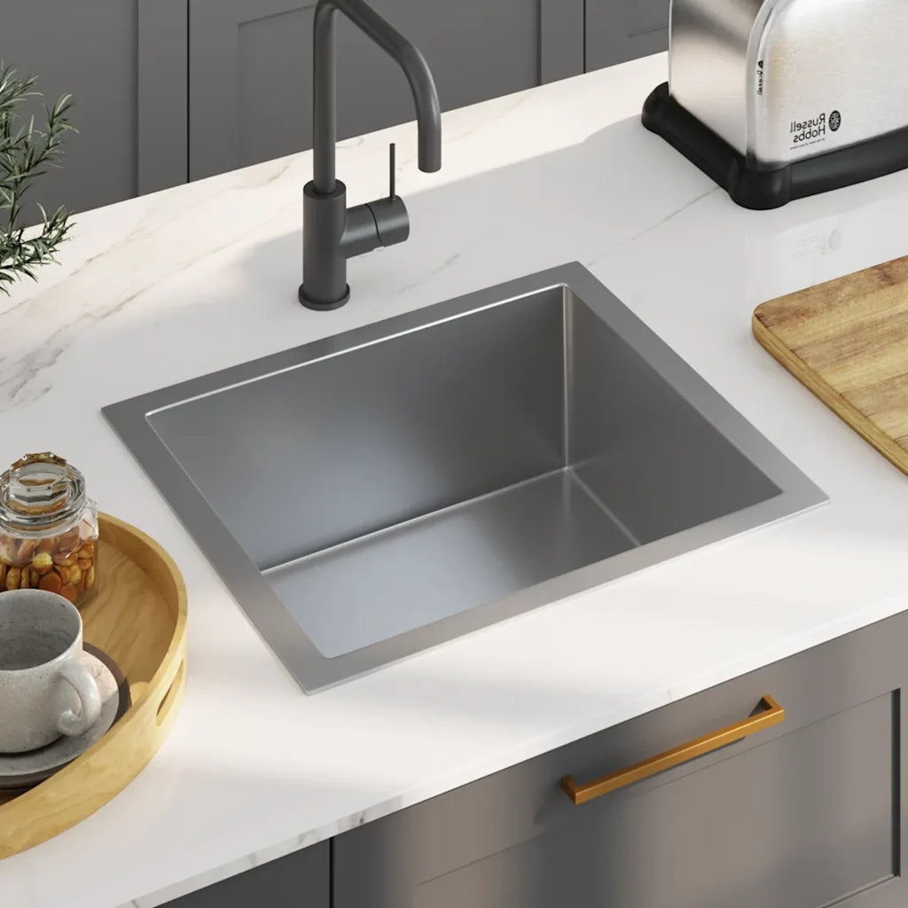 Lavello da Cucina Lavorato a Mano in Acciaio Inox 51502