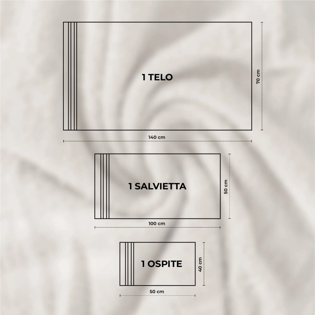 Set Asciugamani Bagno 3 Pezzi in Cotone 100% 430 GSM, Telo Doccia 70x140 cm, Asciugamano Viso 50x100 cm e Ospite 40x50 cm, Effetto Popcorn Morbido e Assorbente Bianco-Grigio