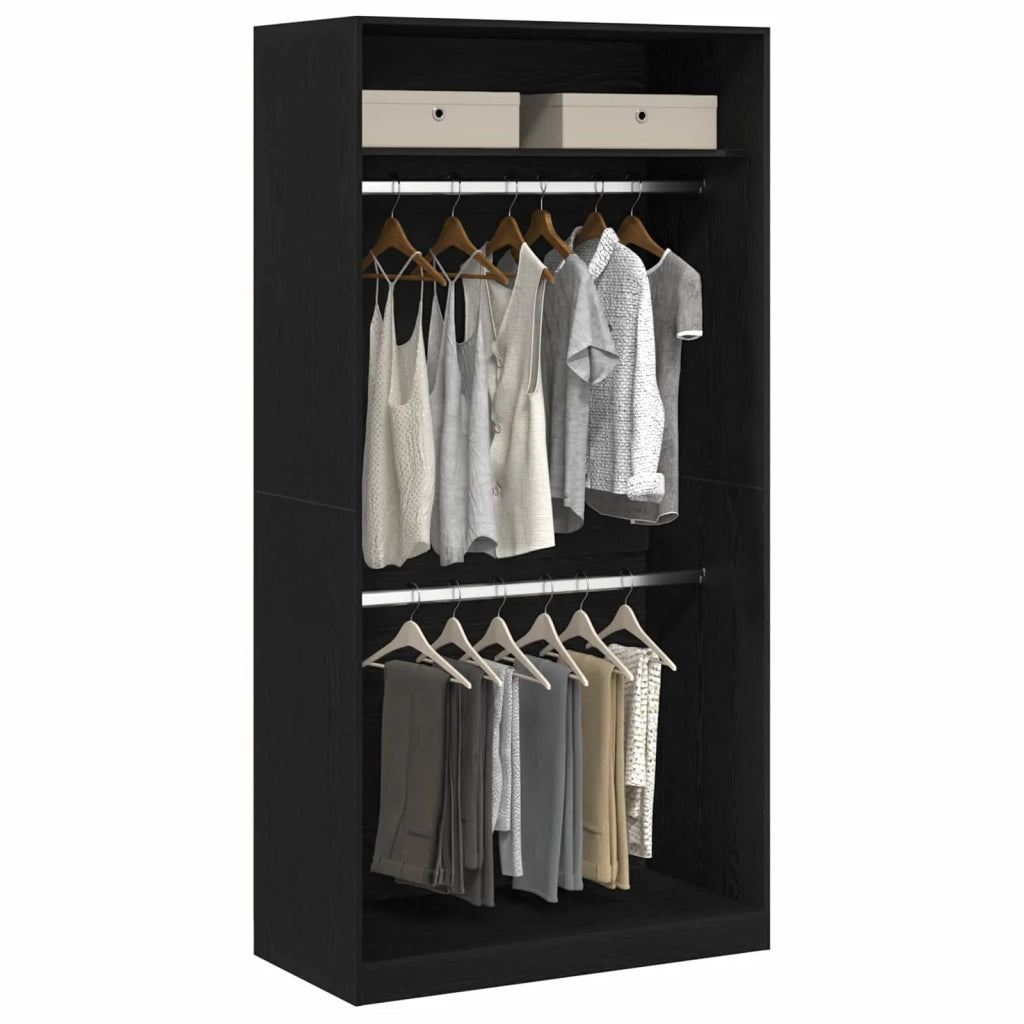 Guardaroba Rovere Nero 100 x 50 x 200 cm Legno multistrato 3345115
