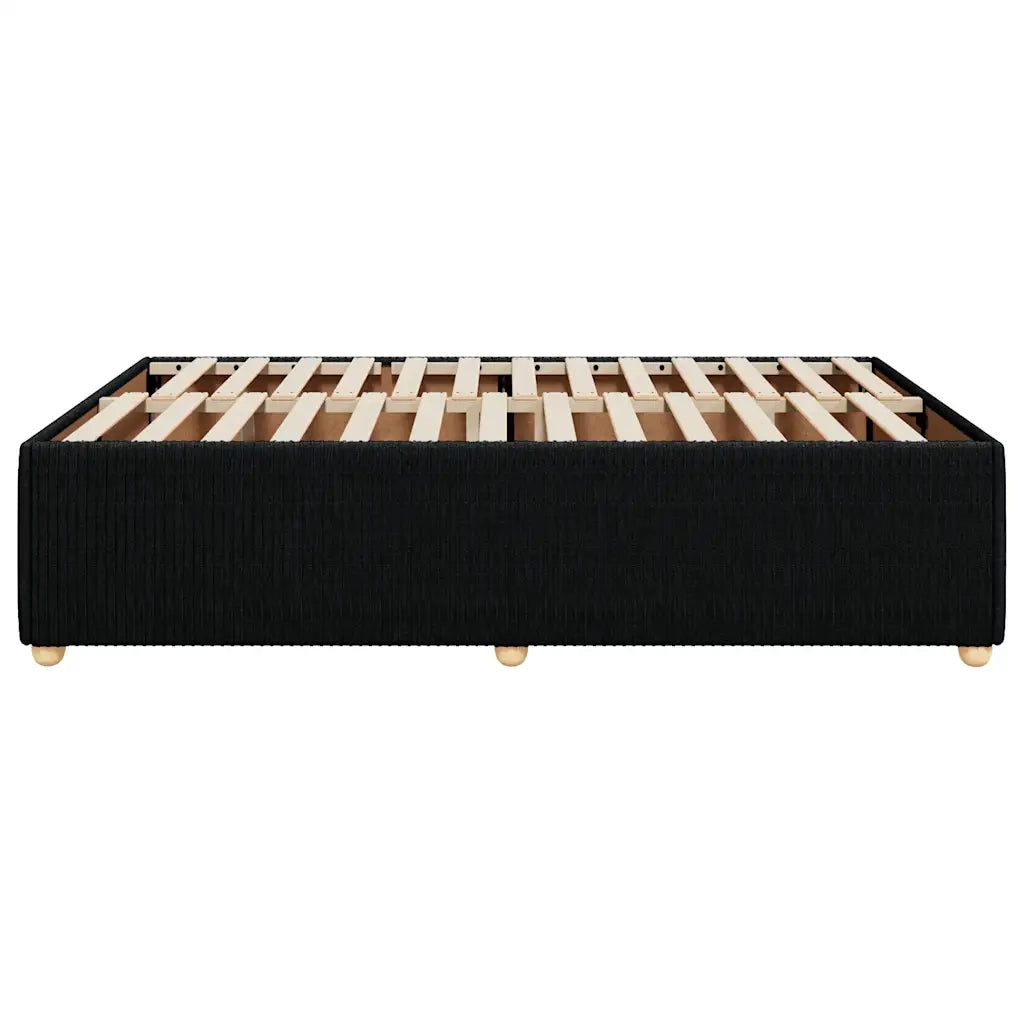 Giroletto senza Materasso Nero 140x200 cm in Tessuto