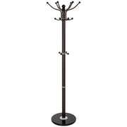 Perchero de metal marron con paraguero y 6 ganchos D36x173h cm
