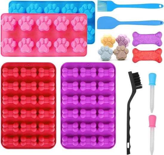 Mat di silicone per biscotti per cani - forma per zampe di cane - cupcake muffin per dolci - attività di fai da te