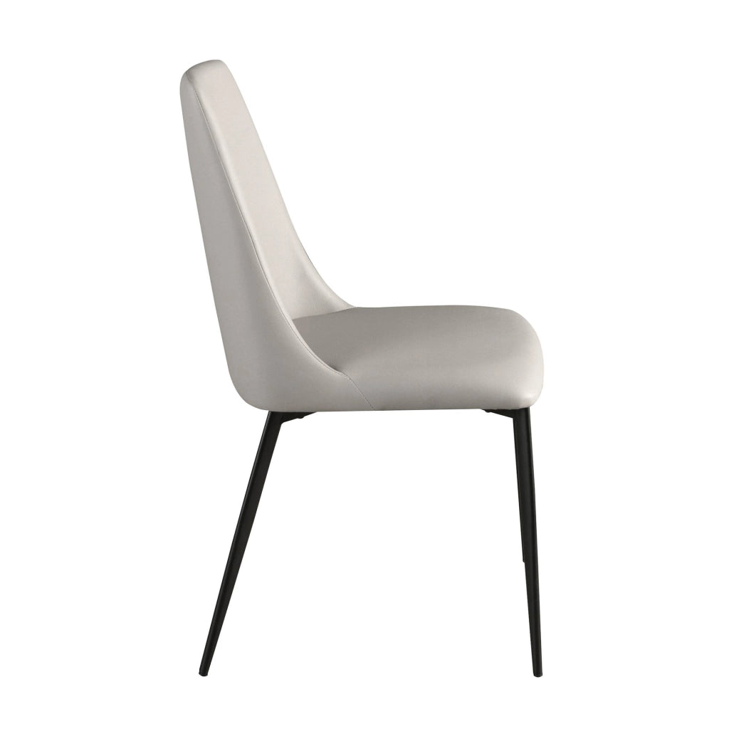 Sedia in similpelle grigio chiaro