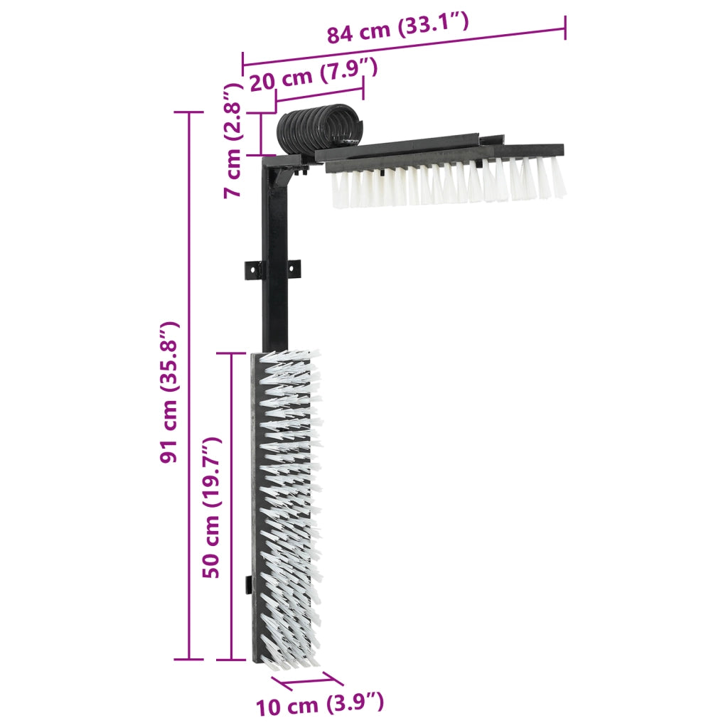 Spazzole per Bestiame a muro 84x10x91 cm